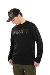 Fox manga larga camiseta negra/camuflaje